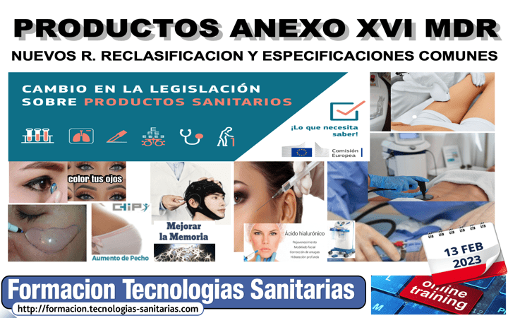 Formación «2301A – Productos sin fin médico de anexo XVI MDR»  13 Feb 2023 9h-11h (2h)