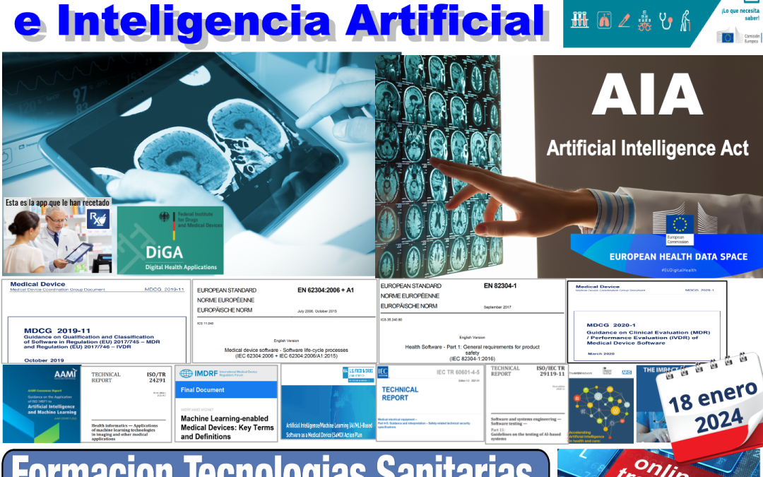 Formación AI MDSW ahora online «2401T – SOFTWARE MÉDICO e INTELIGENCIA ARTIFICIAL» con las novedades normativas y de guías