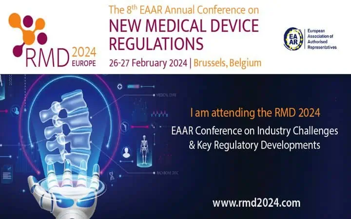 #RMD2024 EAAR Annual Conference on MD/IVD Regulatory Compliance Bruselas 26-27 Feb 2024 con la participación de @tecno_med
