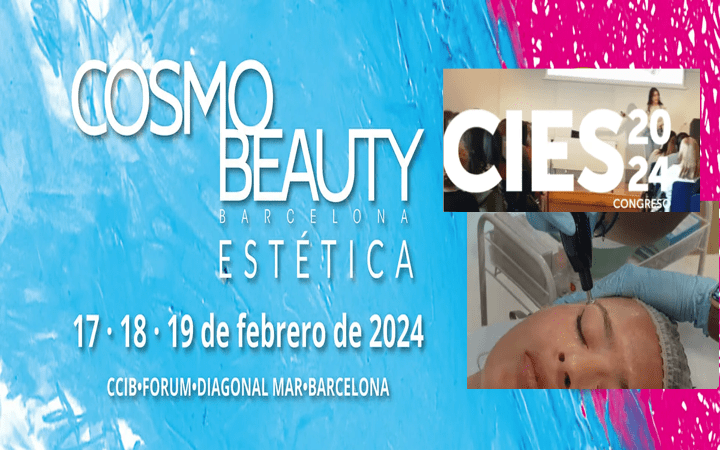 Feria @CosmobeautyBCN 17 a 19 febrero 2024 para el sector de estética con productos de Anexo XVI MDR