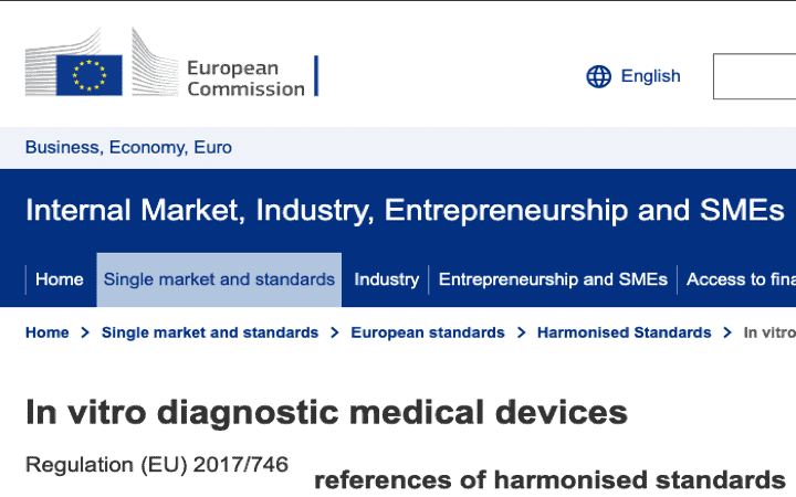 Publicada nueva lista de normas armonizadas con IVDR (13) – Decisión de Ejecución (UE) 2024/817