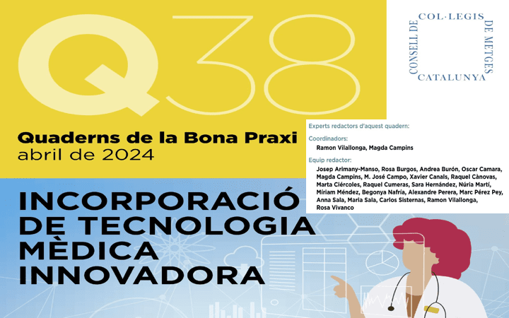 15 mayo 17h Presentación del Cuaderno de Buena Practica «Incorporación de la Tecnología Médica Innovadora» by Consejo Colegios Medicos Cataluña con la colaboración de @tecno_med