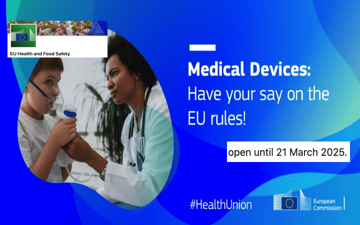 Consulta de la Comisión Europea sobre la evaluación mediante  MDR/IVDR de productos sanitarios, hasta 21 marzo 2025 – participa !!