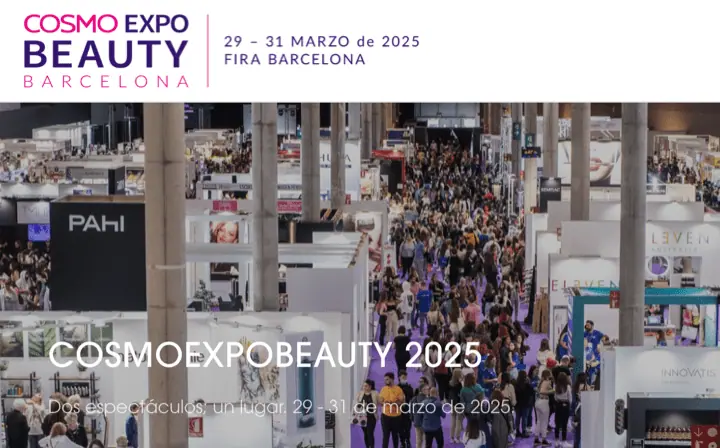 Feria @CosmoExpoBeauty del 29 a 31 marzo 2025 en Barcelona para el sector de estética