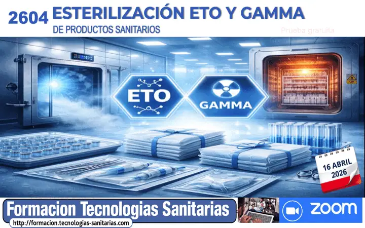 Formacion «C2604 – ESTERILIZACIÓN INDUSTRIAL DE PRODUCTOS SANITARIOS (ETO, RADIACION Ɣ-ß, VAPOR)» – 16 ABRIL 2026 9h-14h